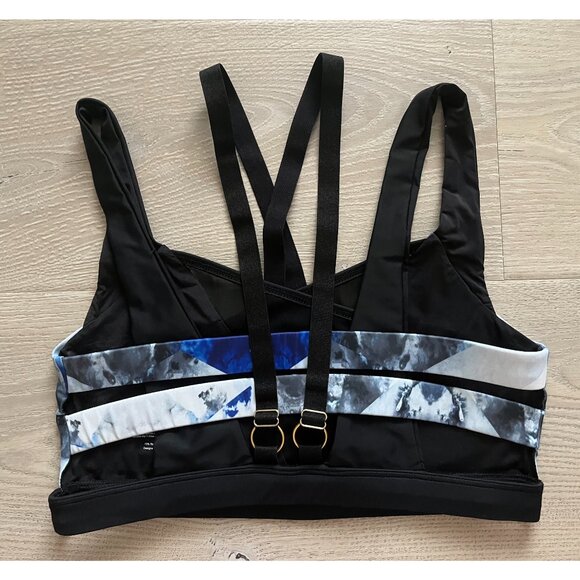 Indi Pole Wear Cross Top in Black Ice Print - Picture 3 of 5